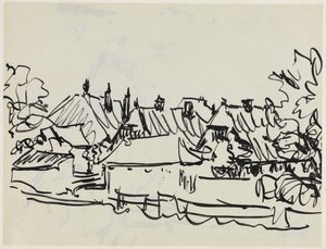 Village on Fehmarn by Ernst Ludwig Kirchner