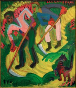 E.L. Kirchner, Mowers, the Müller Brothers by Ernst Ludwig Kirchner
