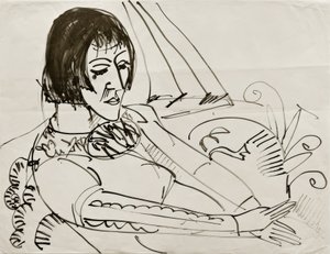 E. L. Kirchner, Seated (Erna)