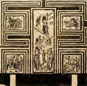Design for the Decoration of the Long Wall of the Banquet Hall by Ernst Ludwig Kirchner