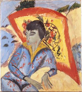 Erna with Japanese Umbrella, 1913