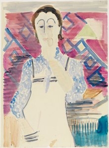 Woman with Apron (Erna Kirchner) by Ernst Ludwig Kirchner