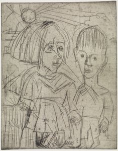 Children at Sunset / People on the Mountain by Ernst Ludwig Kirchner