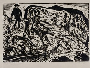 Cows and Herdsmen by Ernst Ludwig Kirchner