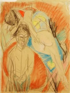 Painter and Naked Woman (Self-Portrait with Model)