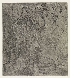 Man and Seated Woman/Blonde and Black Woman by Ernst Ludwig Kirchner
