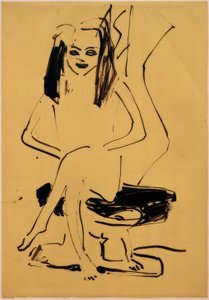 Untitled (Seated Marcella) by Ernst Ludwig Kirchner