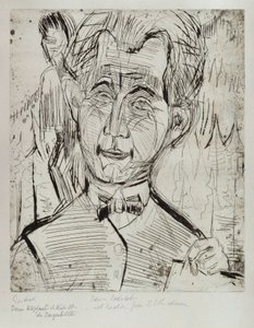 Portrait of Dr. Redslob by Ernst Ludwig Kirchner
