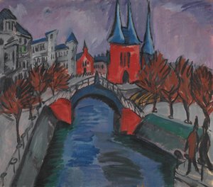 Red Elisabethufer, Berlin (Canal with Bridge) by Ernst Ludwig Kirchner