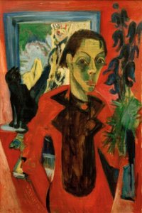 Self-Portrait with Cat