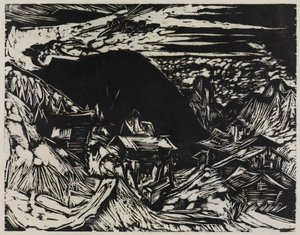 Stafelalp with Altein and Tinzenhorn by Ernst Ludwig Kirchner