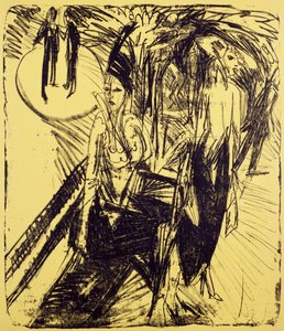 Streetwalkers on Kurfurstendamm by Ernst Ludwig Kirchner