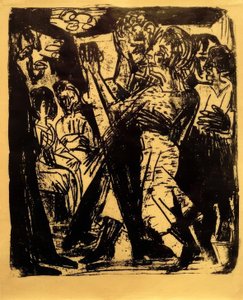 Dancing Peasant Couple by Ernst Ludwig Kirchner