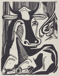 The Large Cow Lying Down by Ernst Ludwig Kirchner