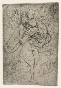 Rape Scene/Three Seated Nudes in the Room by Ernst Ludwig Kirchner