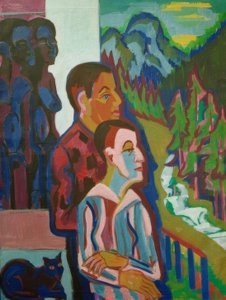 Before Sunrise – Self with Erna in Front of Wildbodenhaus