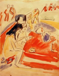 Two Girls Sitting at a Table