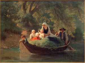 Peasant Family in a Boat