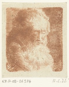 Old Man with Beard Looking Down: Three-Quarter View, to the Right by Ernst Willem Jan Bagelaar