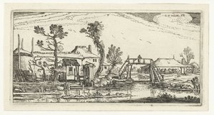 Farm by a Canal near Haarlem by Esaias van de Velde