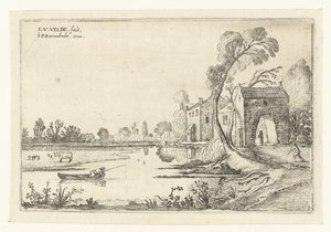 Landscape with a River and Gatehouse (Lying Landscapes series)