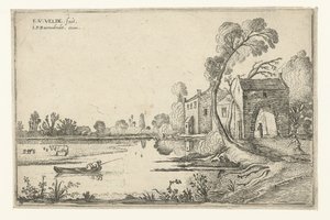 Landscape with River and Gatehouse (series title: Lying Landscapes)