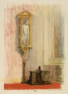 Figure Praying before Shrine of Christ by Esther Blaikie MacKinnon