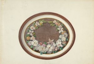 Feather Wreath Oval Frame by Esther Hansen and Edith Towner