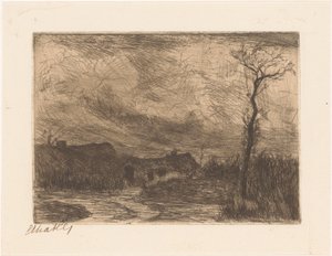 Houses Under a Heavy Sky by Etha Fles (signed by artist)
