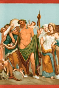Hercules and Omphale, from a Pompeian Painting by Etienne Antoine Eugene Ronjat