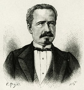 Portrait of the President of Ecuador, Don Antonio Borrero (engraving by E. Ronjat, after a photograph, to illustrate the story 
