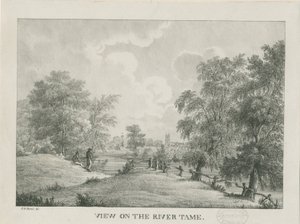 Tamworth - The River Tame: lithograph