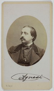 Portrait of Luigi Agnesi, 1833-1875, opera singer by Etienne Carjat