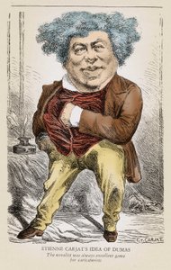 Portrait of Alexandre Dumas father: caricature by Etienne Carjat