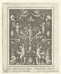 Mars (Flat Decorations with Divine Figures in a Grotesque Frame) (Later Version) by Etienne Delaune