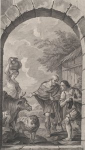 The Chapel of the Enfants-Trouvés in Paris: Groupe des bergers devant une chaumière by Etienne Fessard