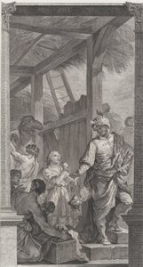 The Chapel of the Enfants-Trouvés in Paris: The Magi Balthazar and His Suite, 1752 by Etienne Fessard