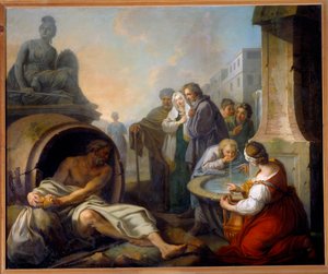 Diogenes Breaking His Cup