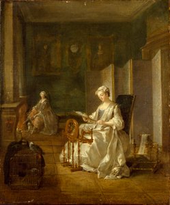 Interior with Two Women by Étienne Jeaurat