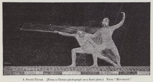 Chronophotograph Showing the Movement Involved in a Sword Thrust by Etienne Jules Marey
