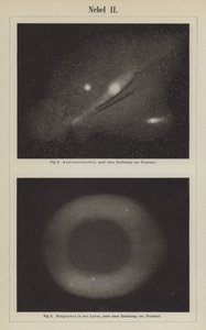 Views of the Andromeda Nebula and the Ring Nebula in the constellation Lyra by Étienne Léopold Trouvelot