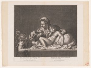 Mary with Sleeping Christ Silencing John the Baptist by Etienne Picart