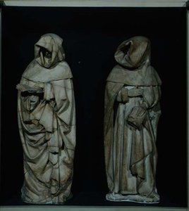 Two Mourners, from the Tomb of Duc de Berry in Bourges Cathedral by Etienne and Mosselmann Paul (fl.1467) Bobillet