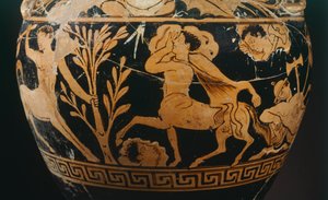 Amphora by the Painter of the Centauromachy (detail) by Etruscan