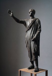 Aule Metele (The Orator), Roman Orator - Etruscan Bronze Sculpture, ca. 90-70 BC, from Pila, Italy by Etruscan