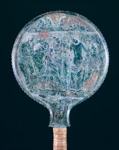 Engraved Bronze Mirror, from Todi by Etruscan