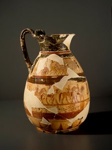 Etruscan antiquity: olpe in clay
