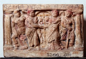 Terracotta urn from Chiusi, Italy - 2nd century BC by Etruscan