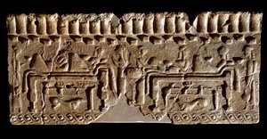 Terracotta frieze adorned with a banquet scene, 580 BC by Etruscan