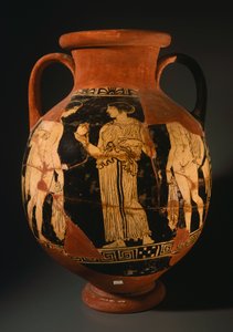 Pelike with Girl Presenting a Pomegranate by Etruscan